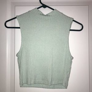 Seafoam Green Mock Neck Tank Top